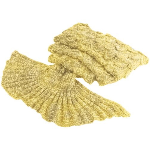 Plaid Decke Meerjungfrauenflosse gelb