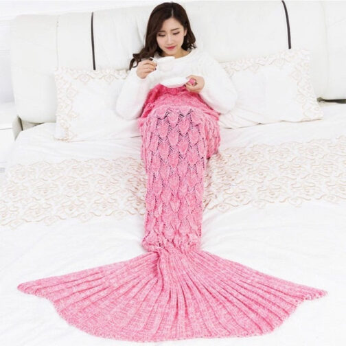 plaid Decke Meerjungfrauenflosse rosa Frau