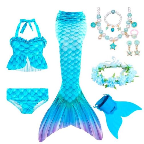 blaues Meerjungfrauen-Set